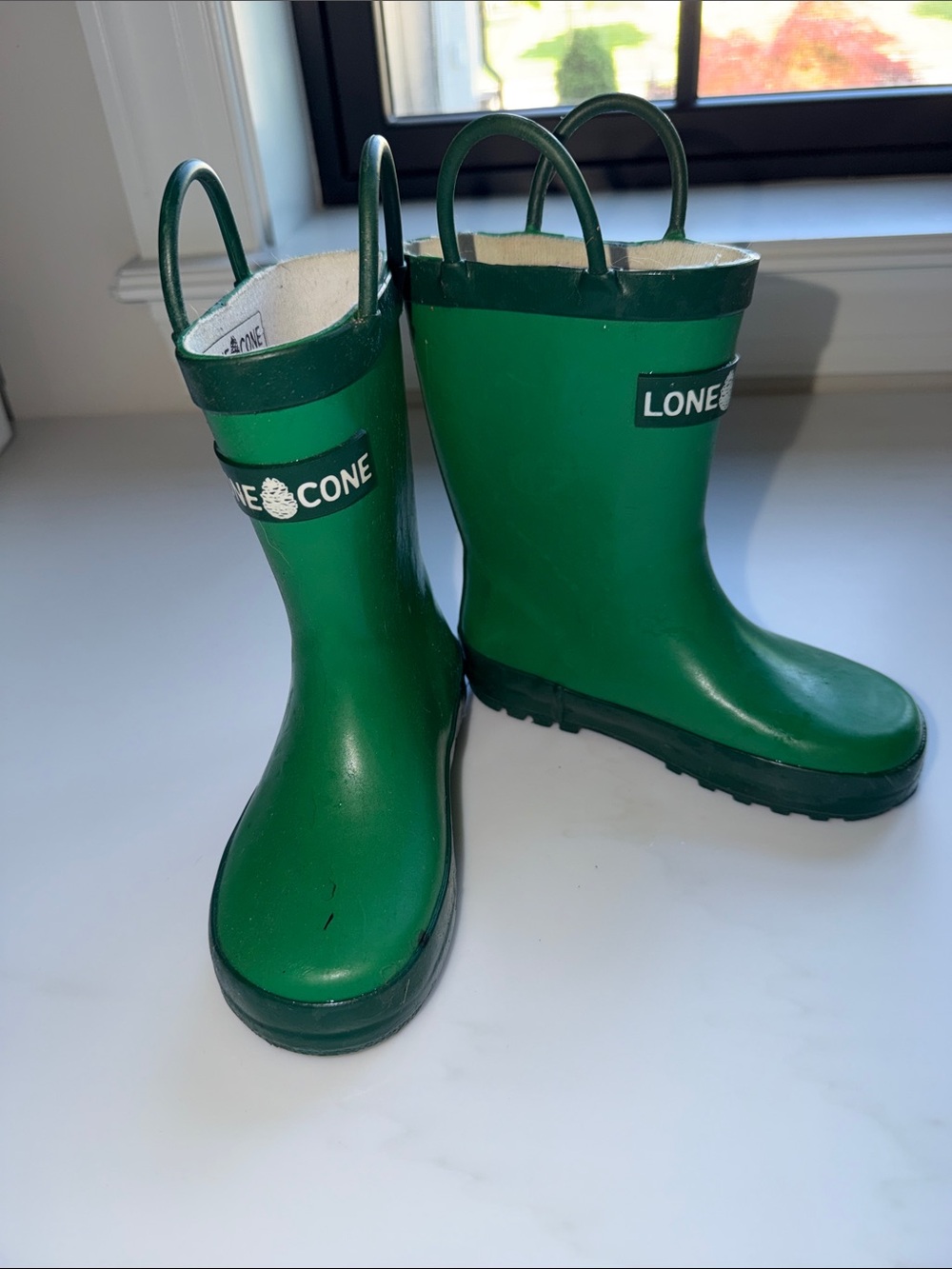 Lone Cone Green Kids Waterproof Rain Boots